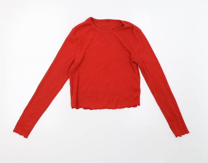 George Womens Red   Pullover Sweatshirt Size 8  - cropped