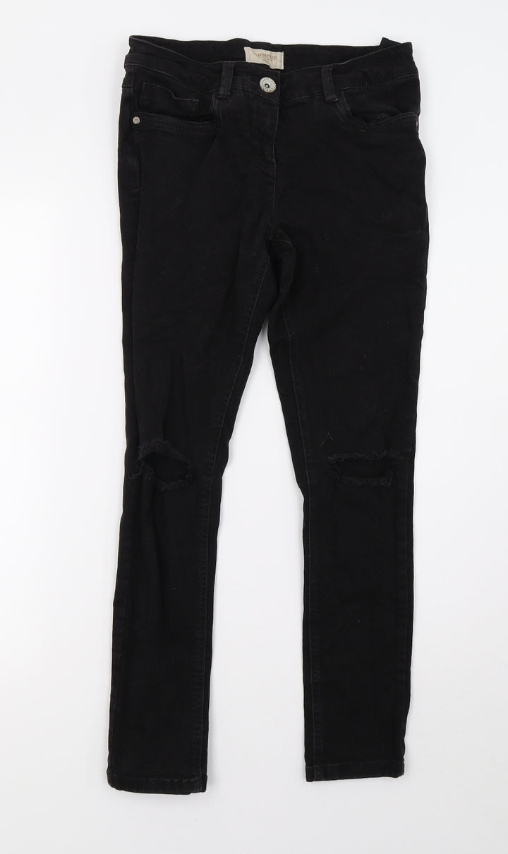 NEXT Girls Black Denim Skinny Jeans Size 13 Years