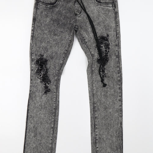 Preworn Womens Grey  Denim Skinny Jeans Size 10 L28 in