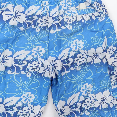 Cedar Wood State Mens Blue Geometric  Sweat Shorts Size S
