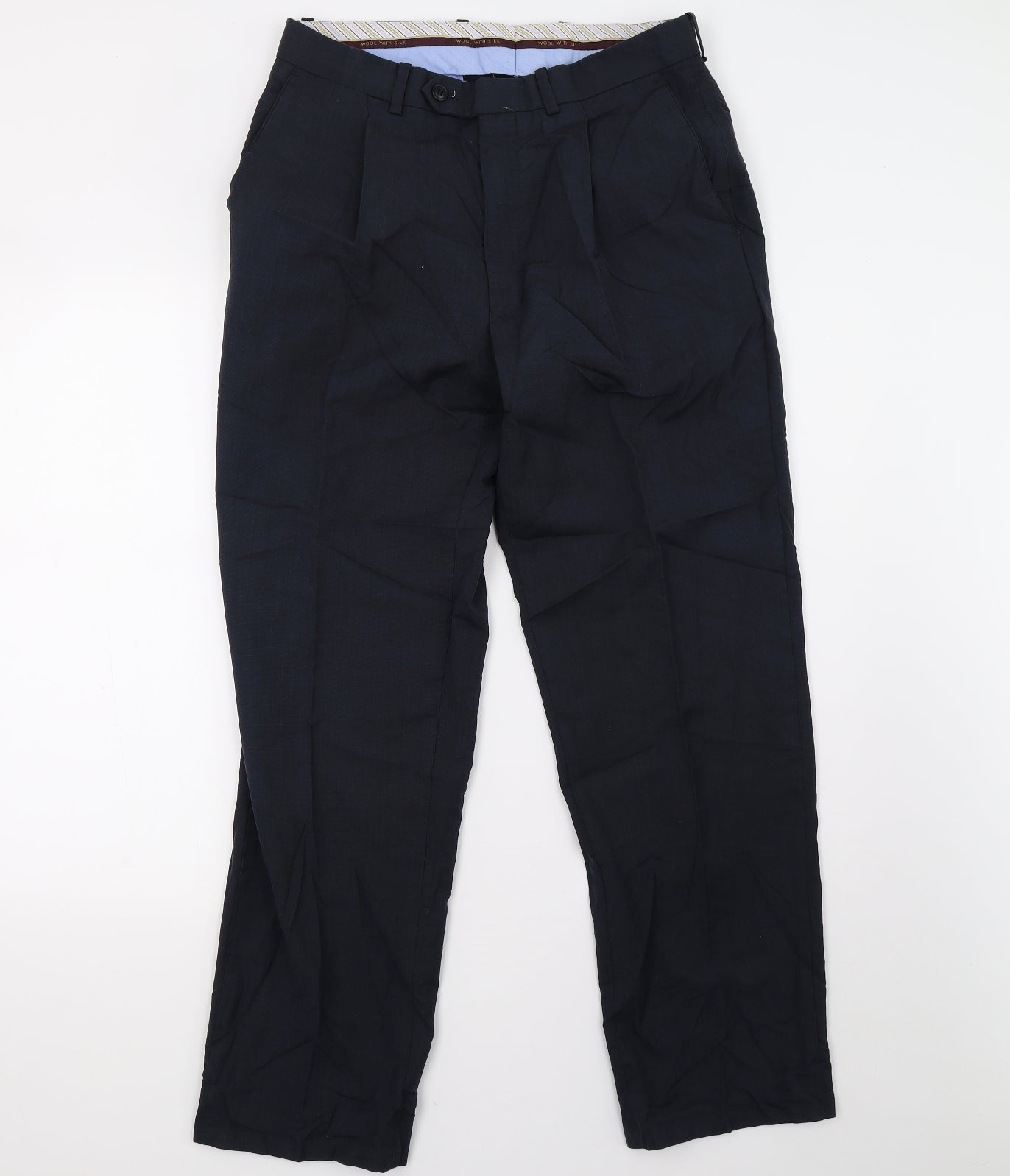 Marks and Spencer Mens Blue   Trousers  Size 32 L31 in