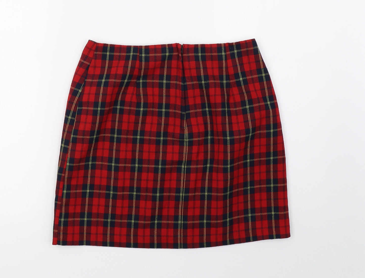 newlook Womens Red Check  A-Line Skirt Size 8