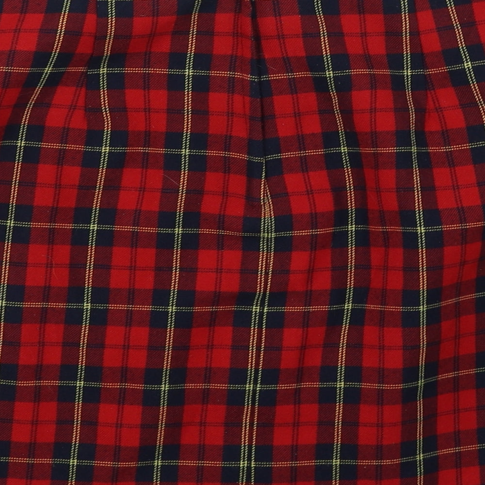 newlook Womens Red Check  A-Line Skirt Size 8