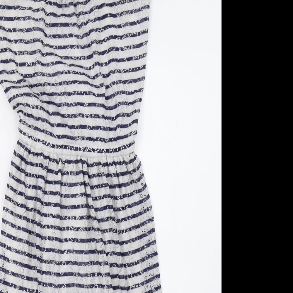H&M Womens Grey Striped  A-Line  Size S