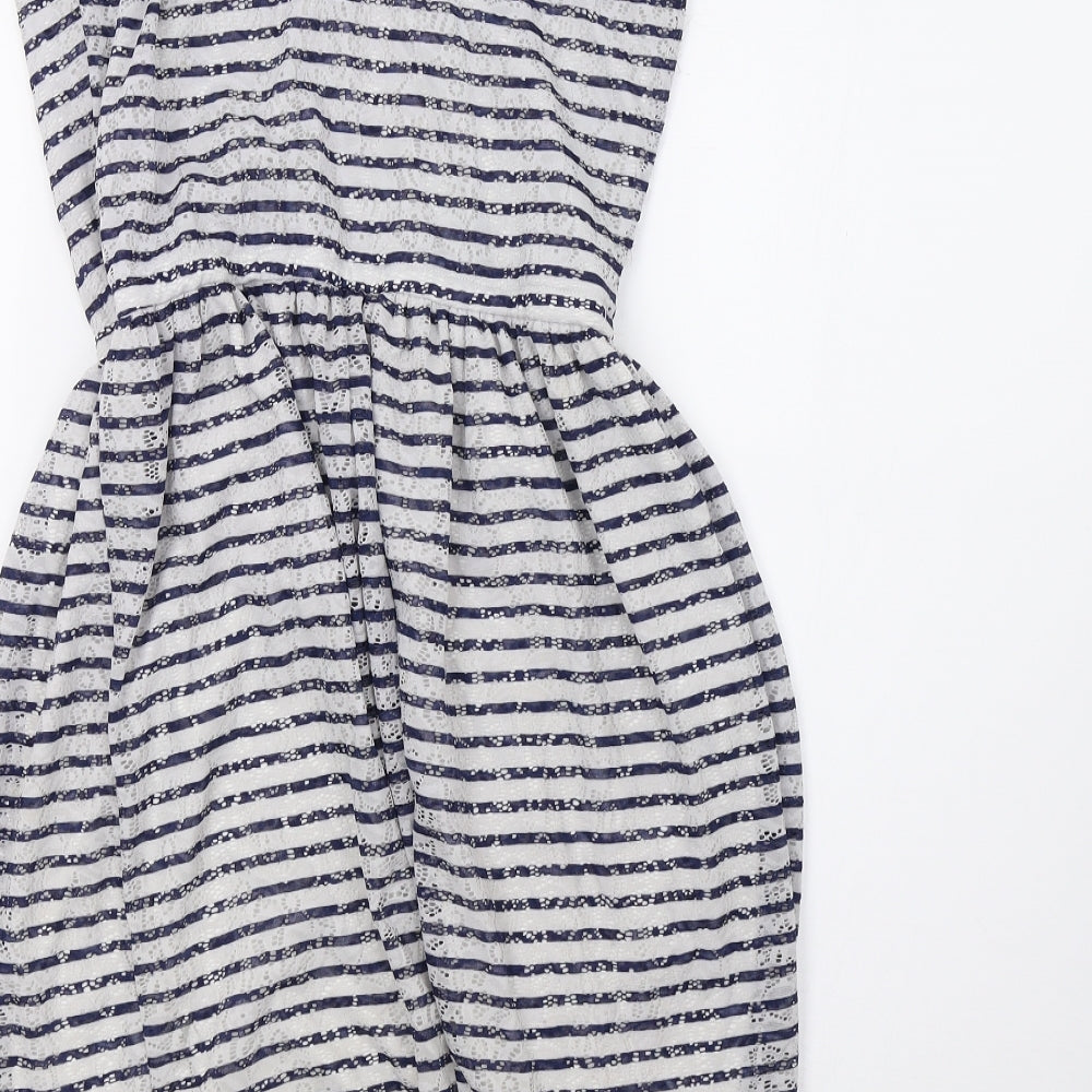 H&M Womens Grey Striped  A-Line  Size S