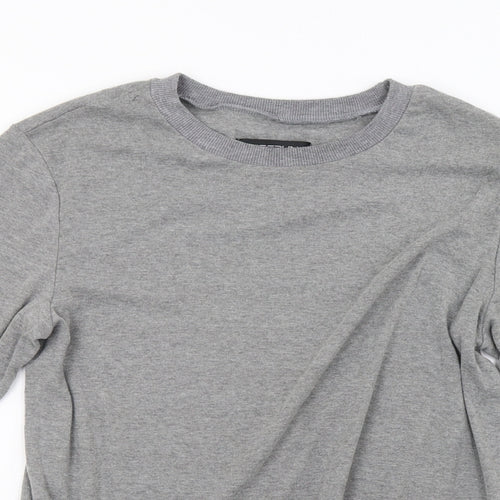 incerun Mens Grey   Pullover Sweatshirt Size S
