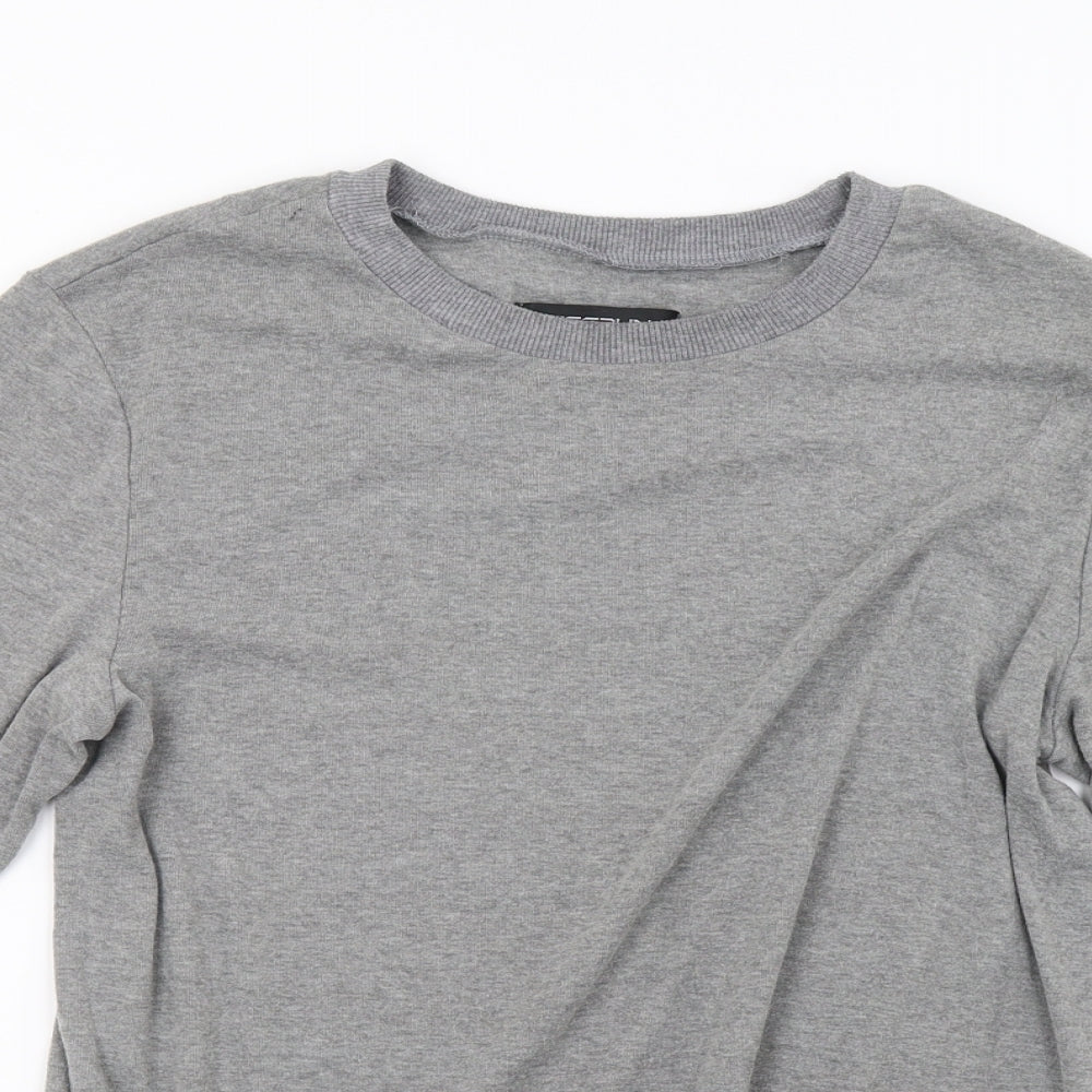 incerun Mens Grey   Pullover Sweatshirt Size S