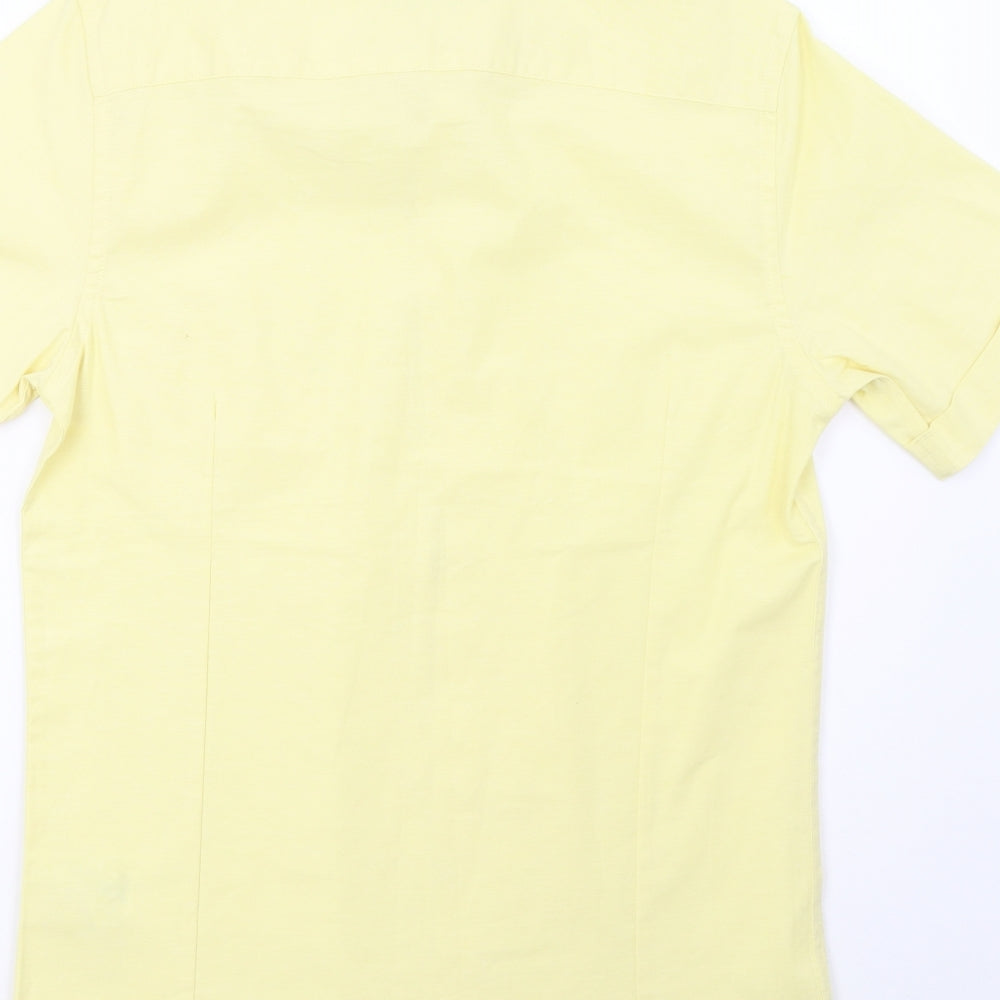 Primark Mens Yellow    Button-Up Size S