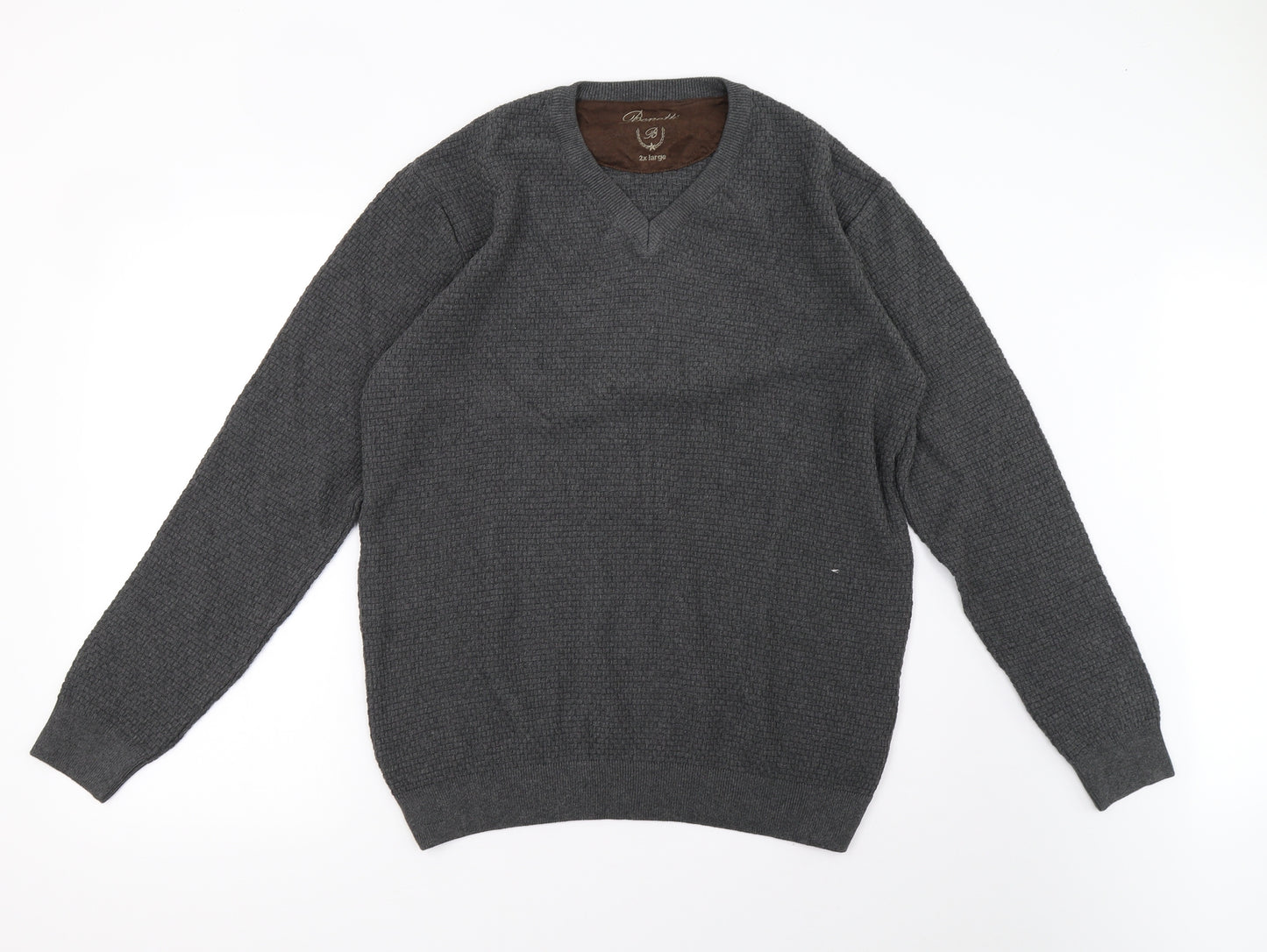 benetti Mens Grey  Knit Pullover Sweatshirt Size 2XL  - 44inch