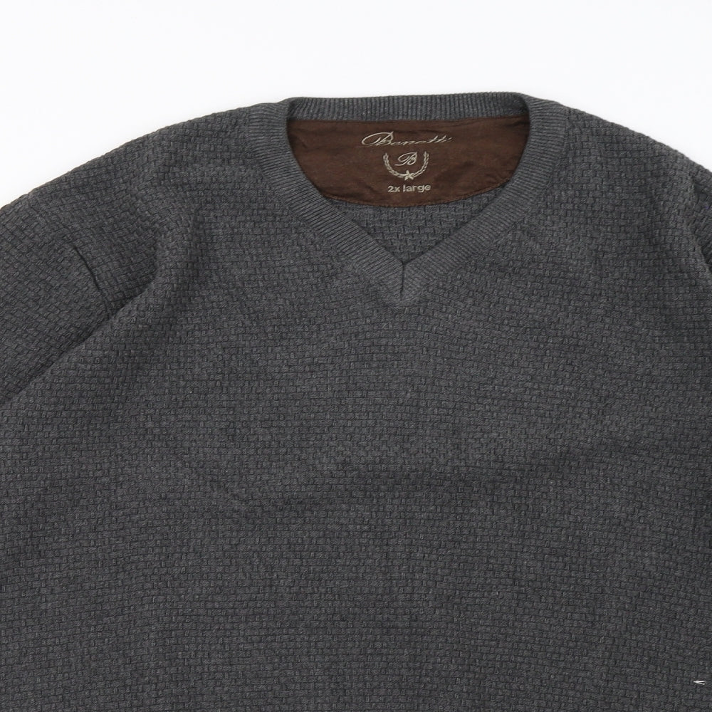 benetti Mens Grey  Knit Pullover Sweatshirt Size 2XL  - 44inch