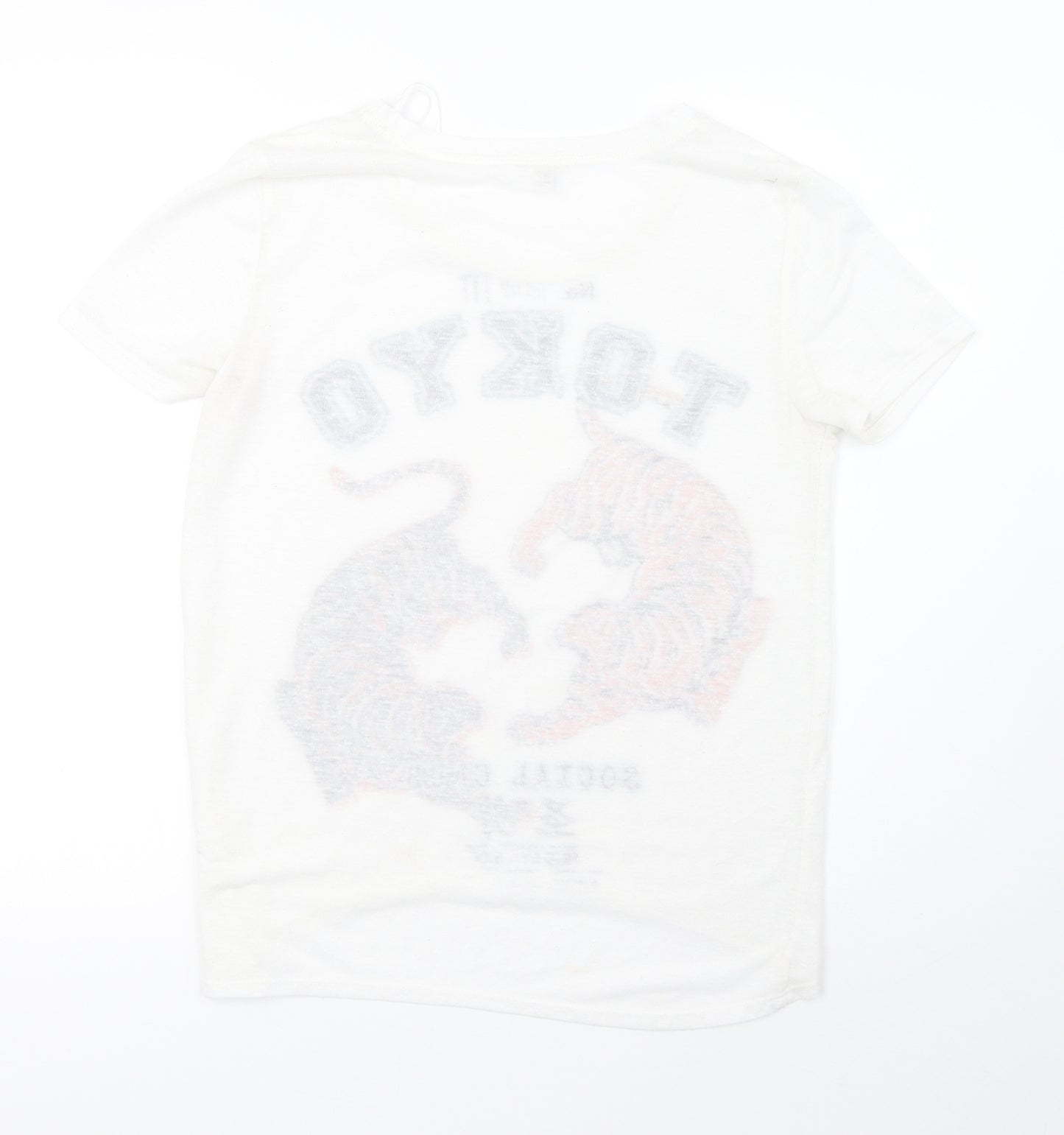 River Island Womens White   Basic T-Shirt Size 10