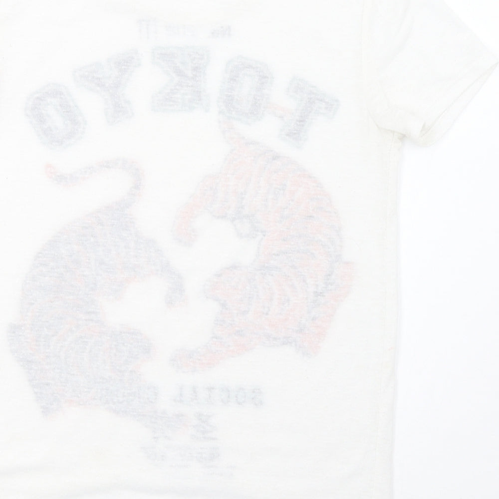 River Island Womens White   Basic T-Shirt Size 10