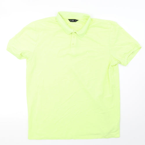 F&F Mens Yellow    Polo Size L