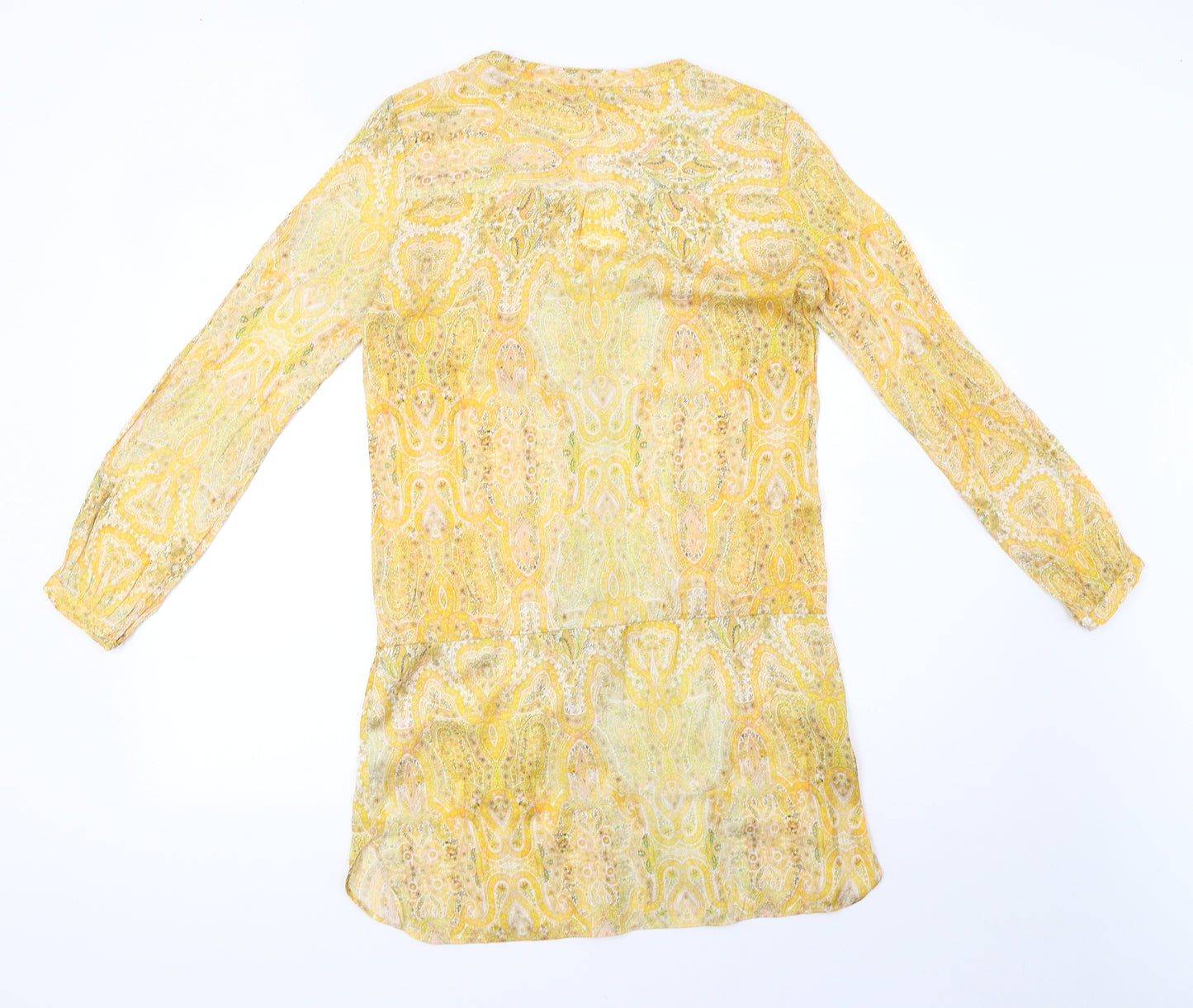 Zara Womens Yellow Geometric  A-Line  Size XS