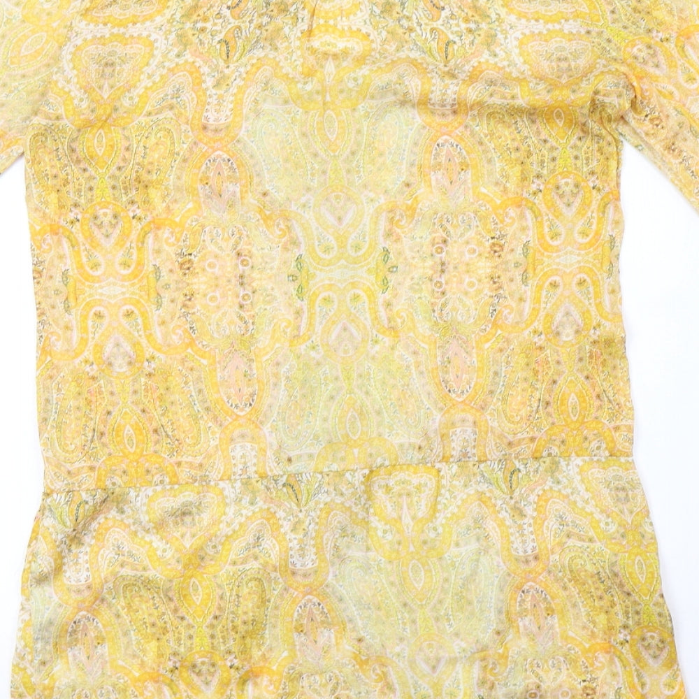 Zara Womens Yellow Geometric  A-Line  Size XS