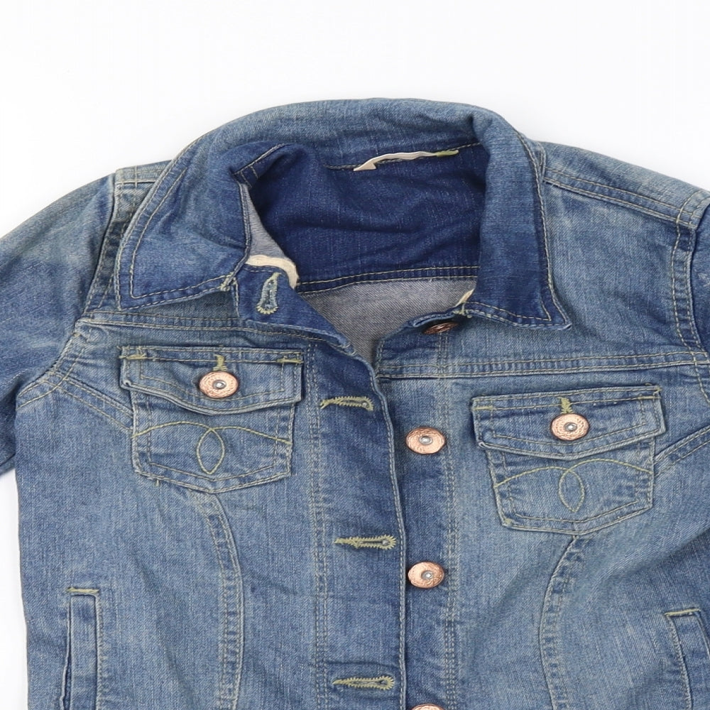 John Lewis Girls Blue  Denim Jacket  Size 9 Years