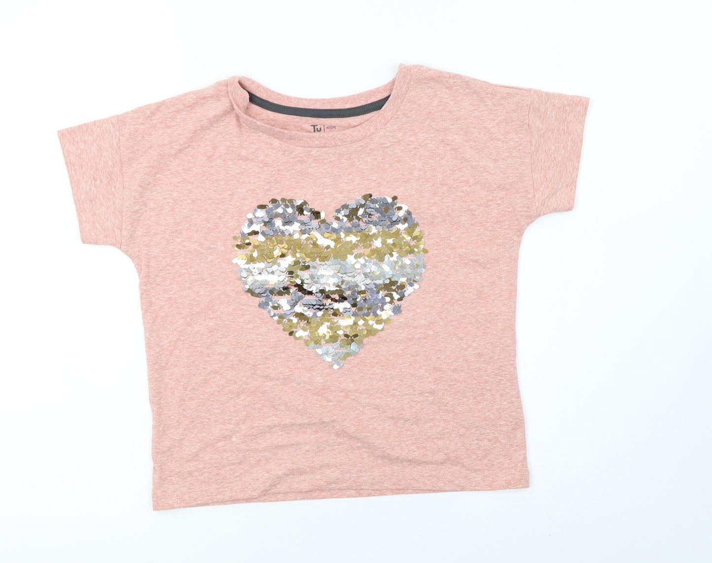 Sainsburys Girls Pink   Basic T-Shirt Size 9 Years