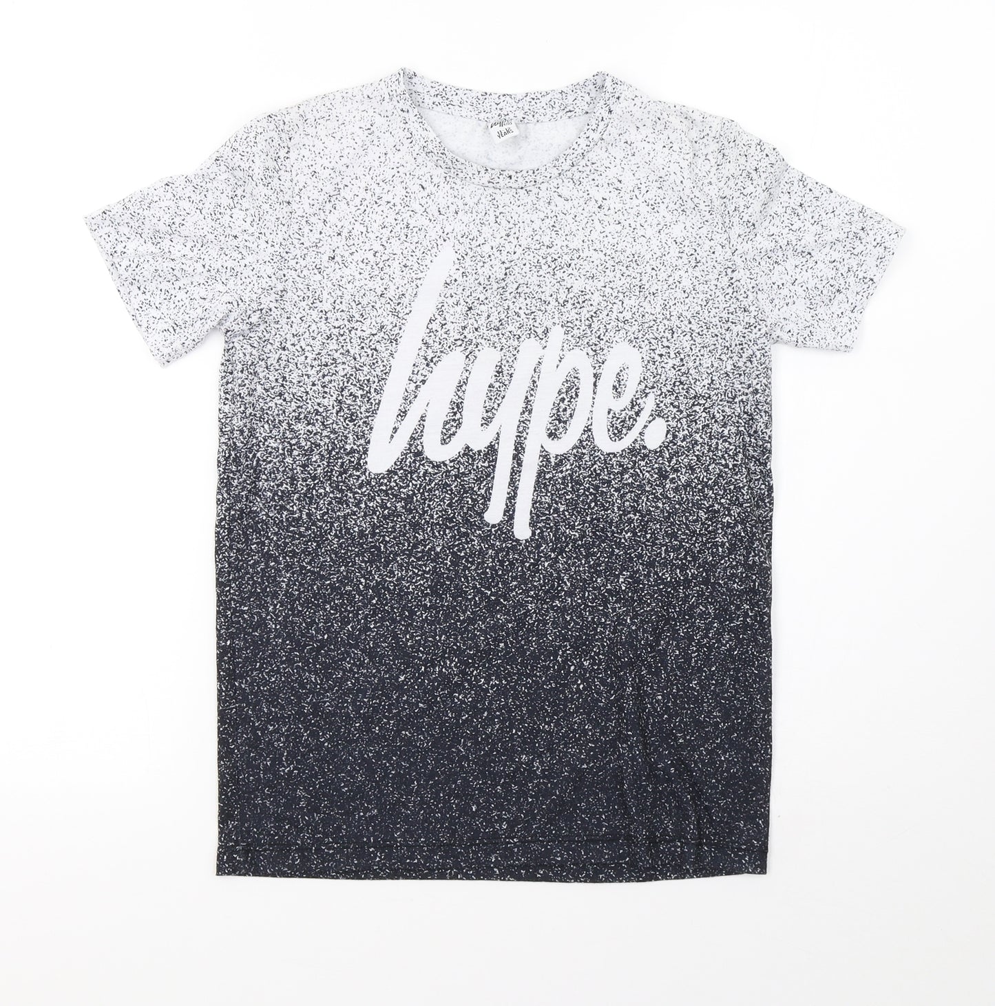 Hype Boys Black Polka Dot  Basic T-Shirt Size 11-12 Years