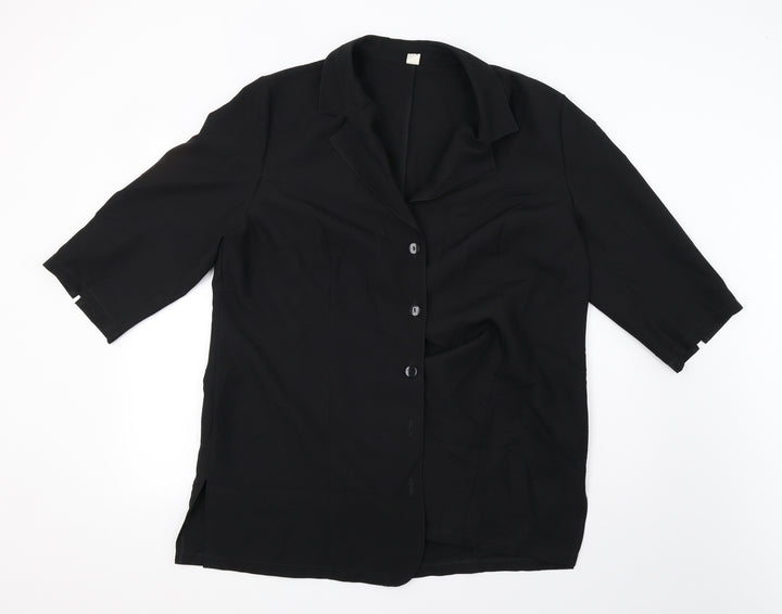 Preworn Womens Black Jacket Size 20