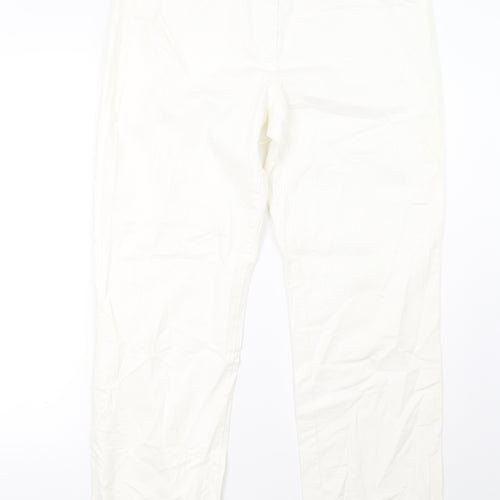 Gerry Weber Womens White  Denim Trousers  Size 14 L30 in