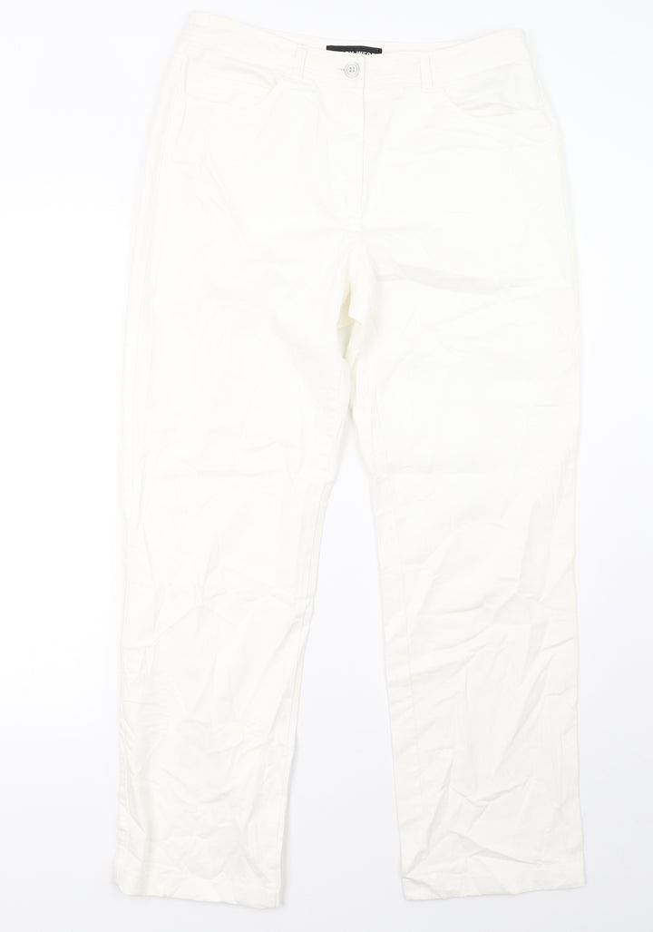 Gerry Weber Womens White Denim Trousers Size 14 L30 in