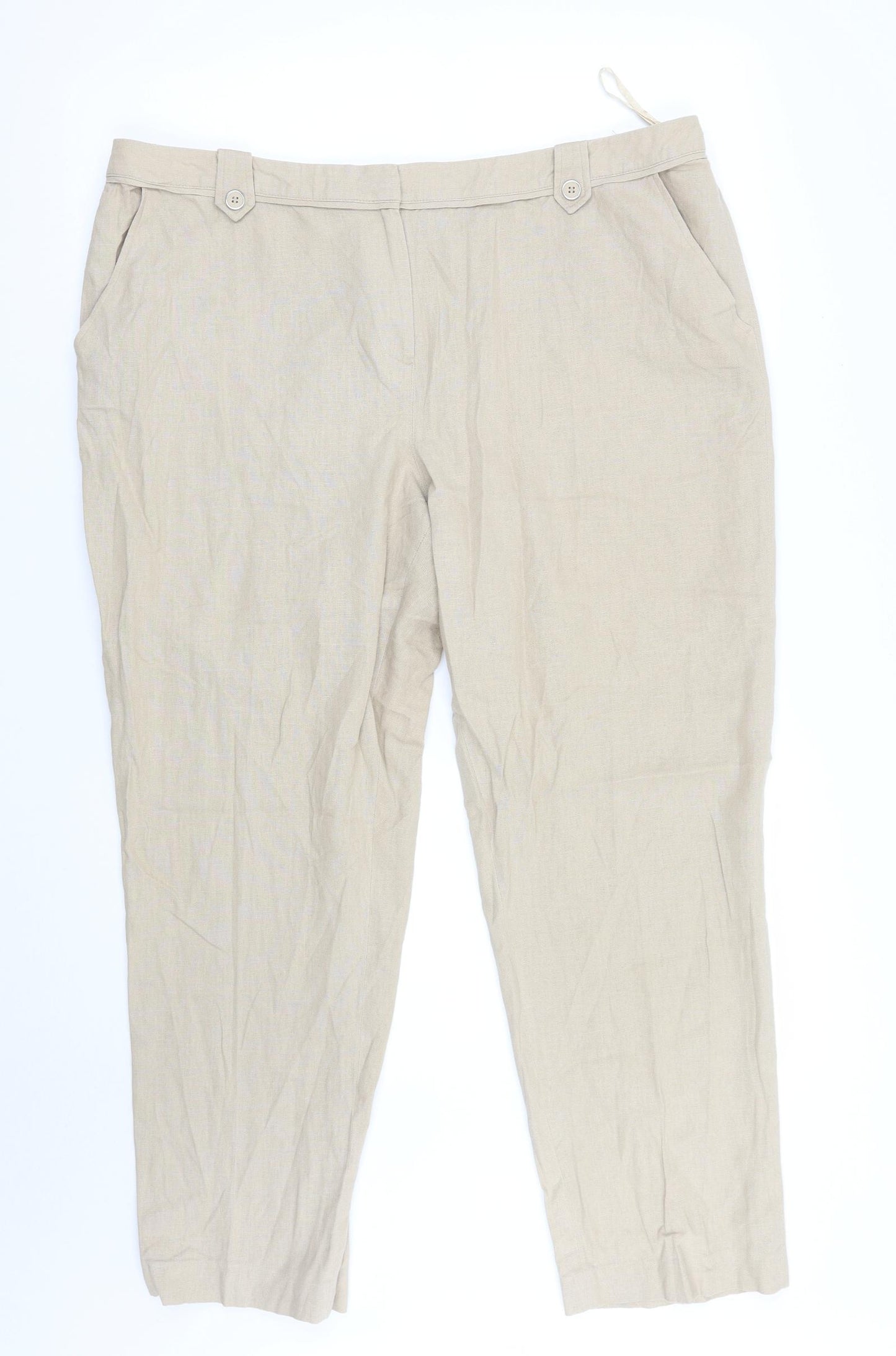 George Womens Beige   Trousers  Size 18 L28 in