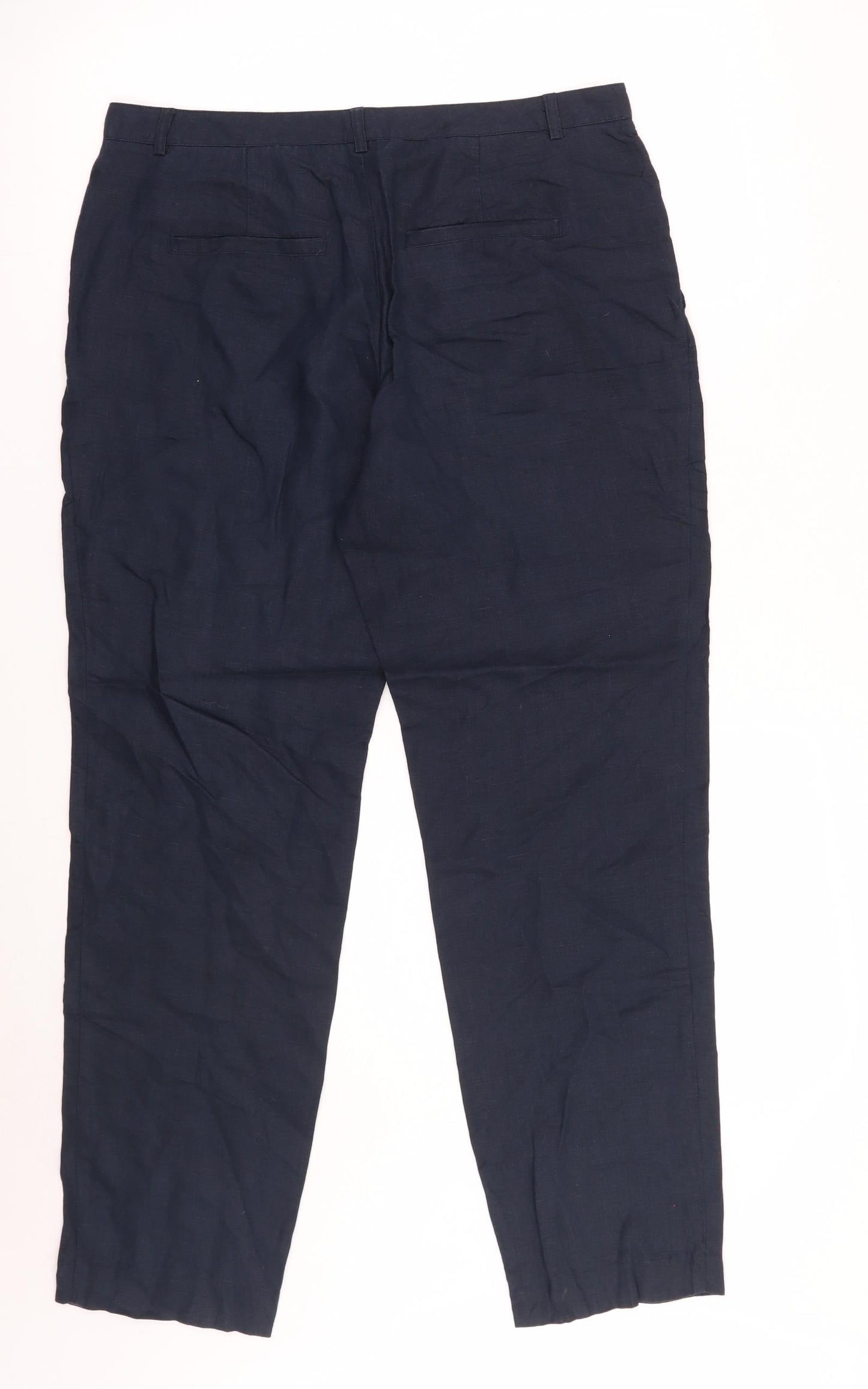 Oui Womens Blue   Trousers  Size 12 L28 in