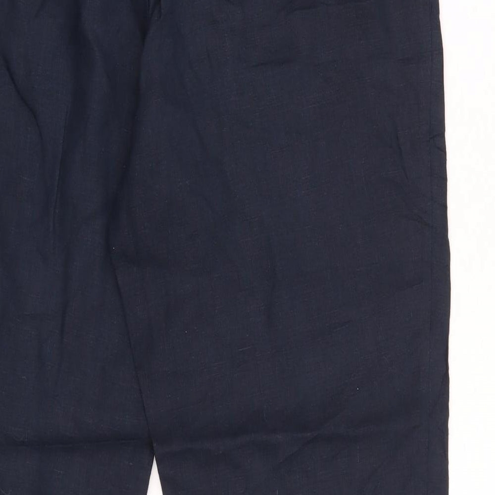 Oui Womens Blue   Trousers  Size 12 L28 in