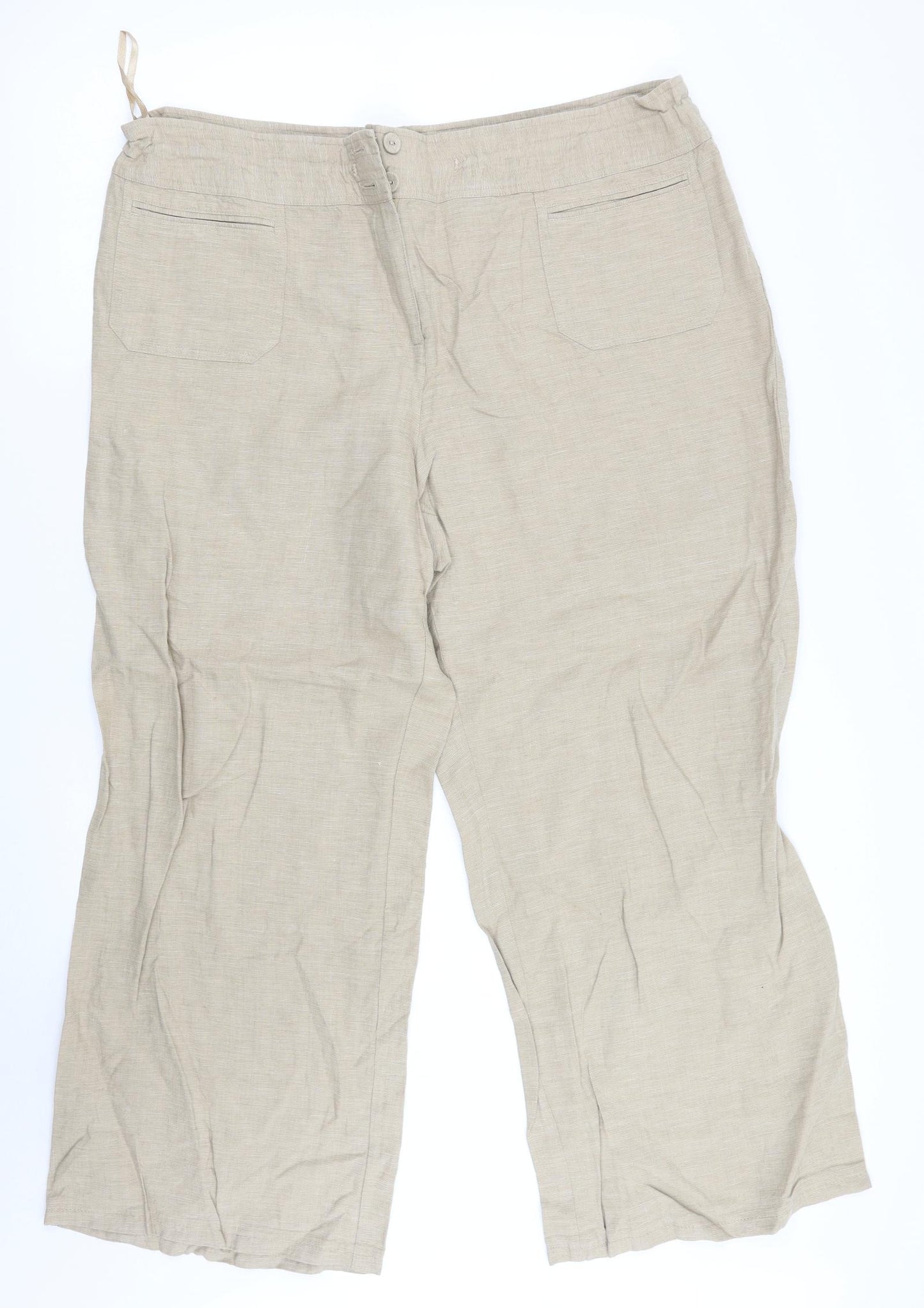 Monsoon Womens Beige   Trousers  Size 20 L27 in
