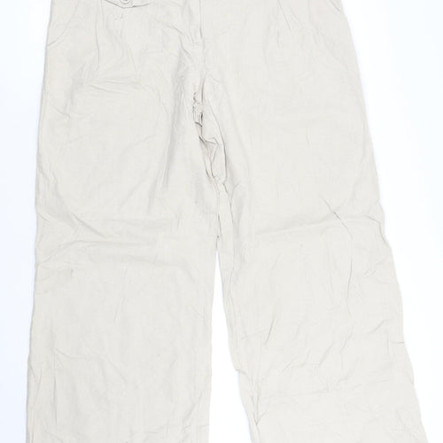 NEXT Womens Beige   Trousers  Size 14 L28 in