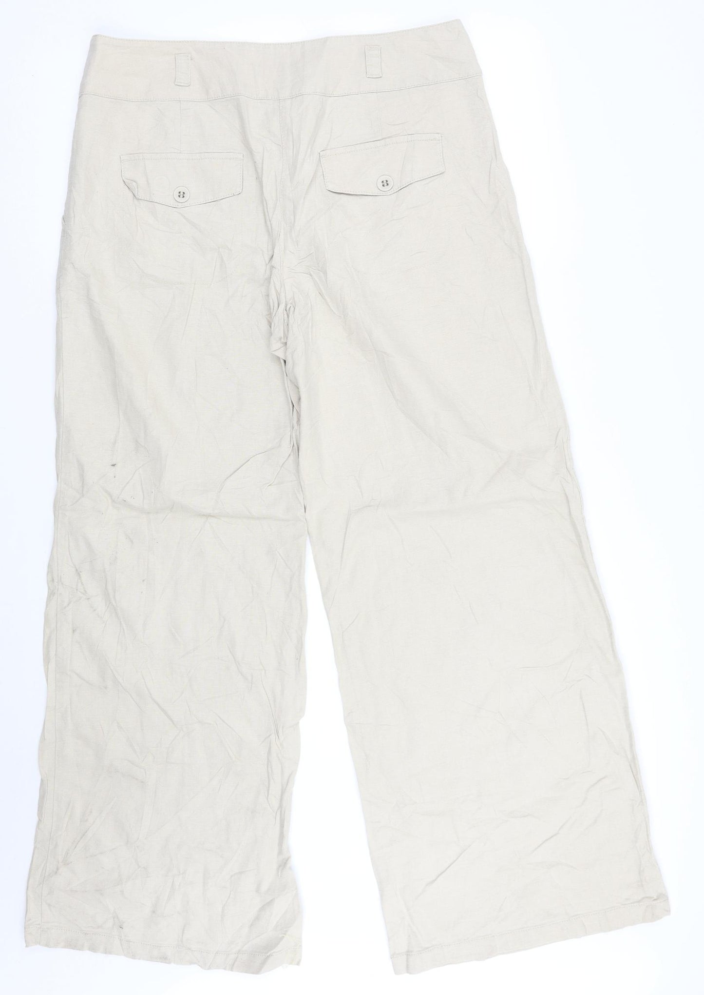 NEXT Womens Beige   Trousers  Size 14 L28 in