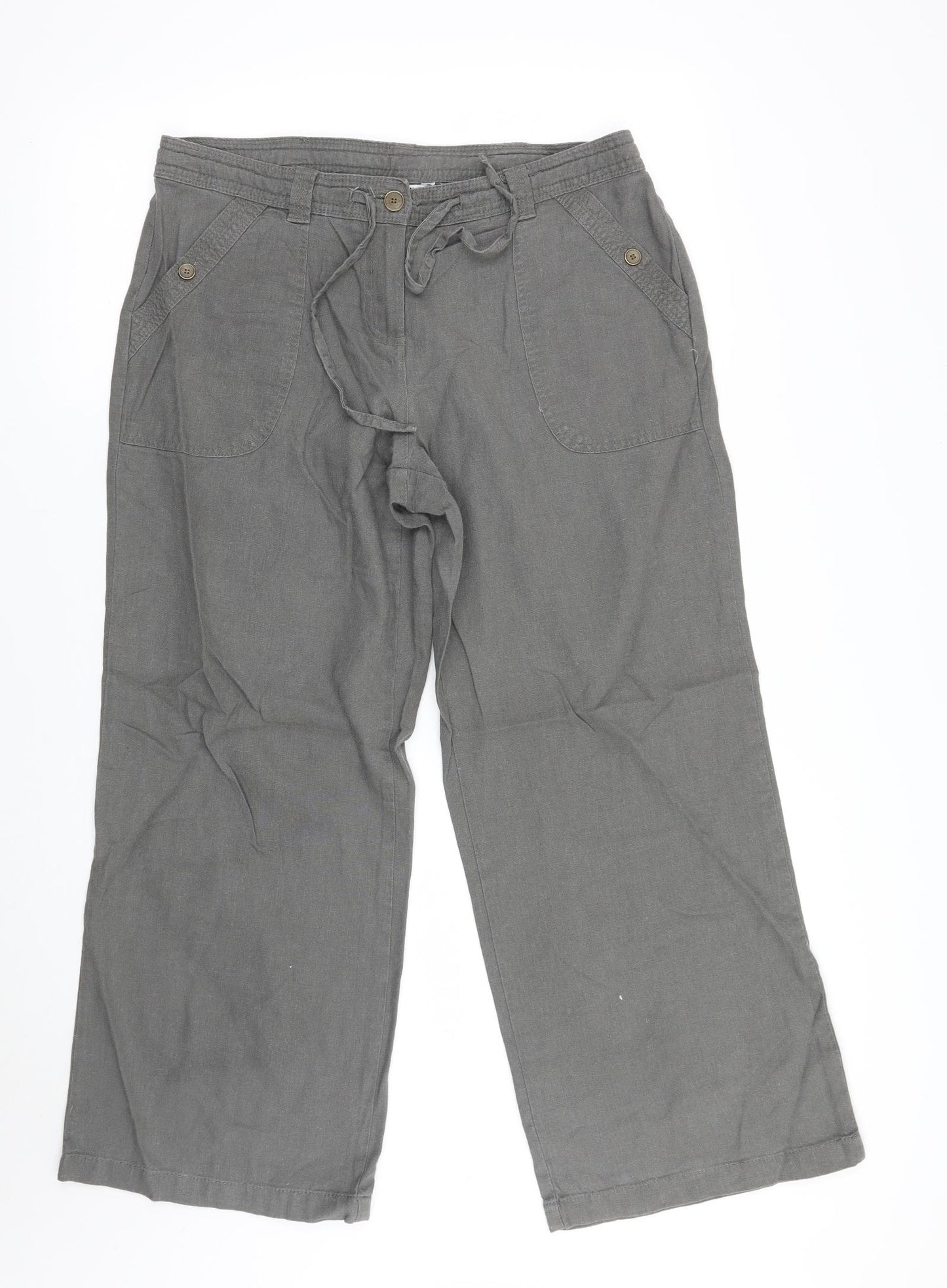 Debenhams Womens Grey   Trousers  Size 12 L25 in