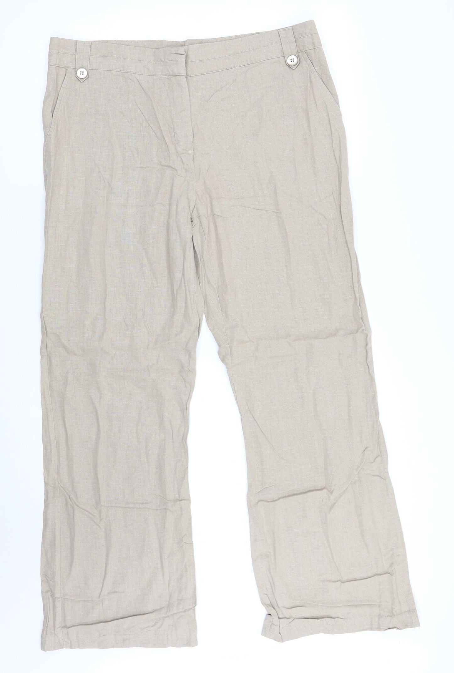 George Womens Beige   Trousers  Size 16 L29 in