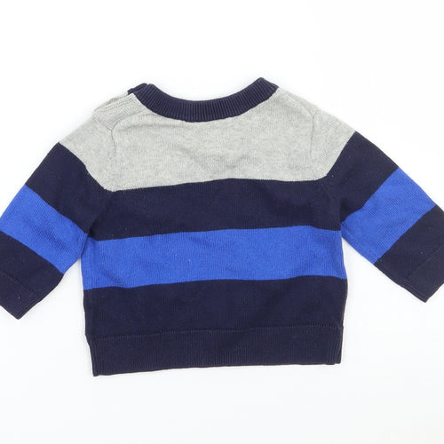 Gap Boys Blue Striped  Pullover Jumper Size 3-6 Months