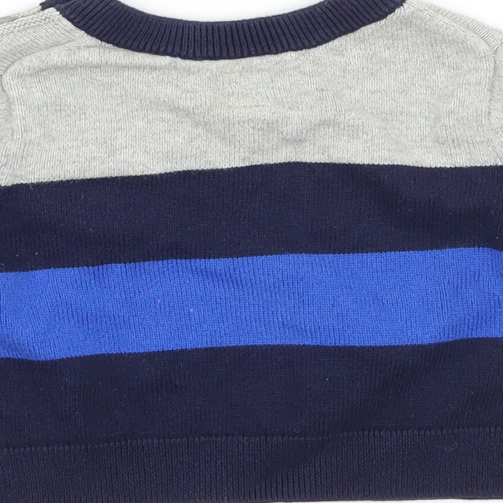 Gap Boys Blue Striped  Pullover Jumper Size 3-6 Months