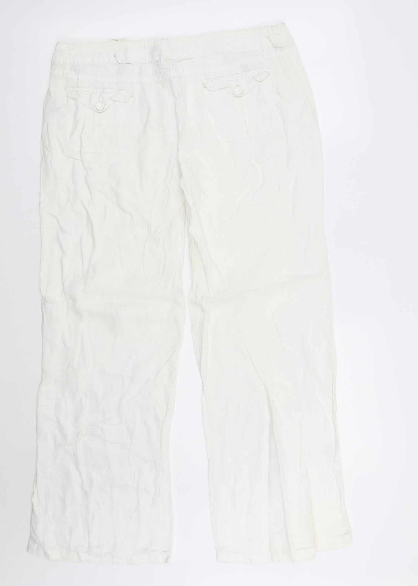 Miss Selfridge Womens White   Trousers  Size 12 L28 in