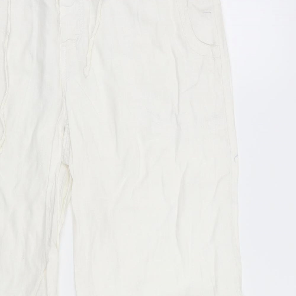 Miss Selfridge Womens White   Trousers  Size 12 L28 in