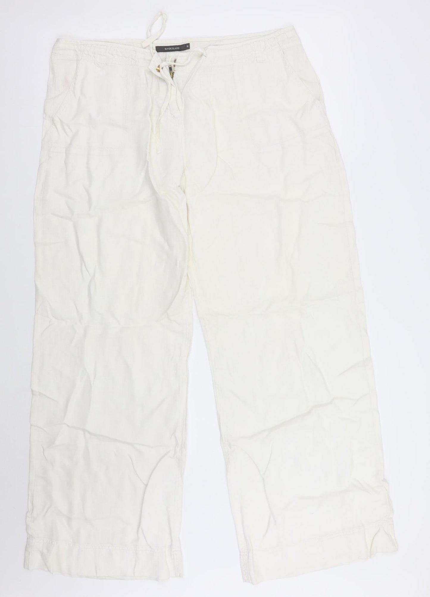 River Island Womens White   Trousers  Size 16 L29 in