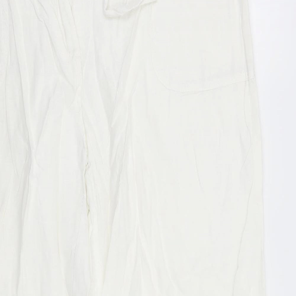 Primark Womens White   Trousers  Size 16 L30 in