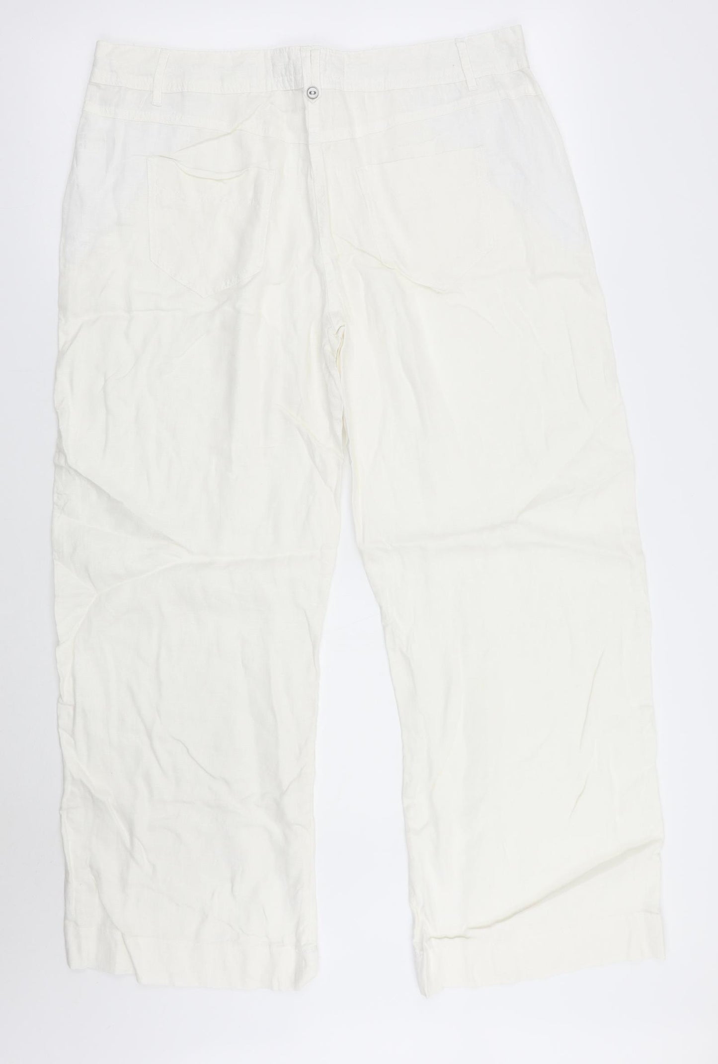 George Womens White   Trousers  Size 16 L29 in