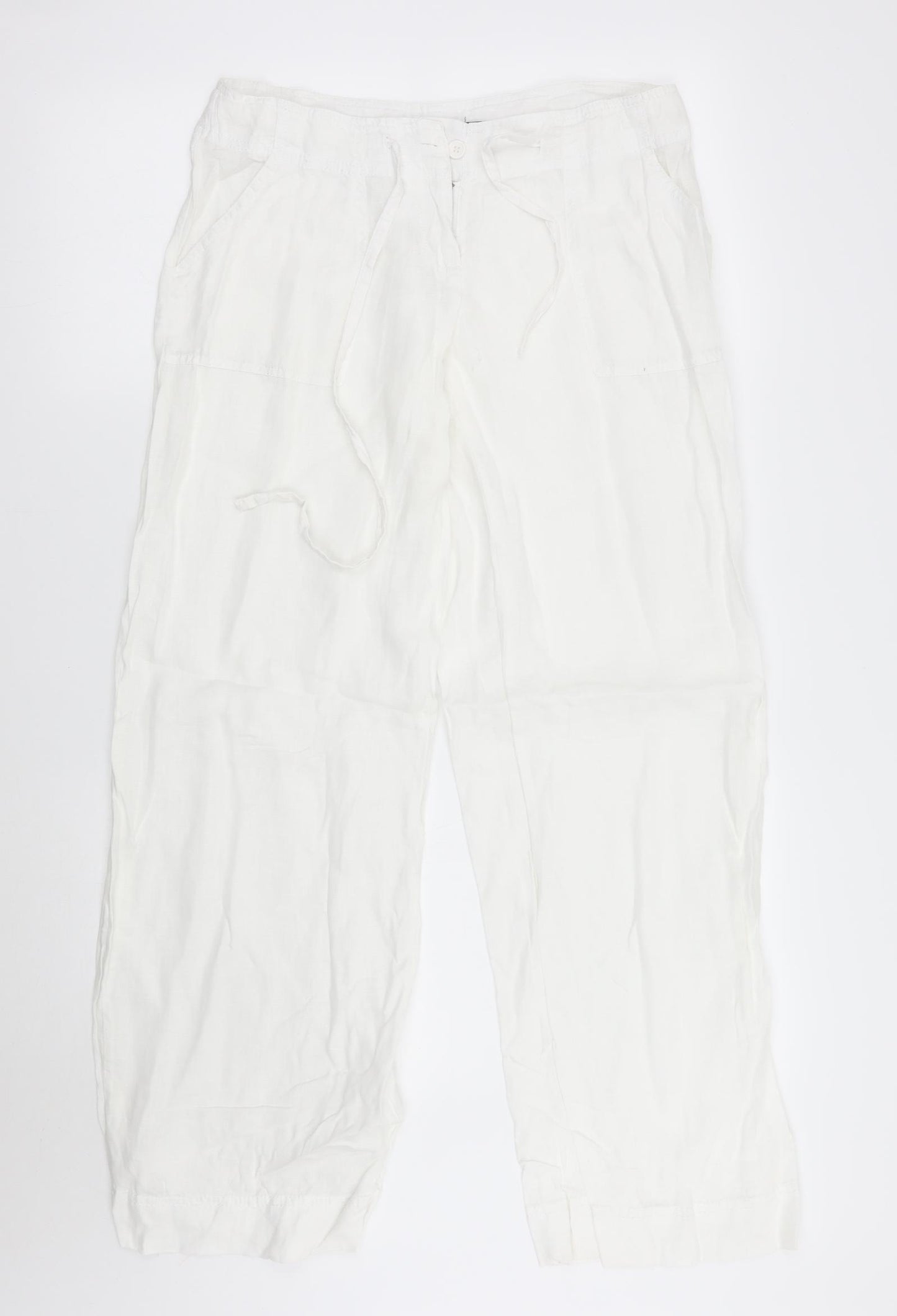 Primark Womens White   Trousers  Size 8 L29 in