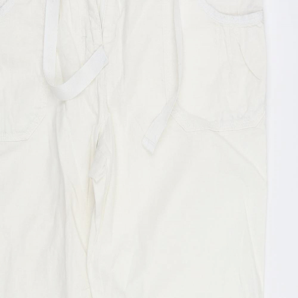 George Womens White   Trousers  Size 14 L28 in