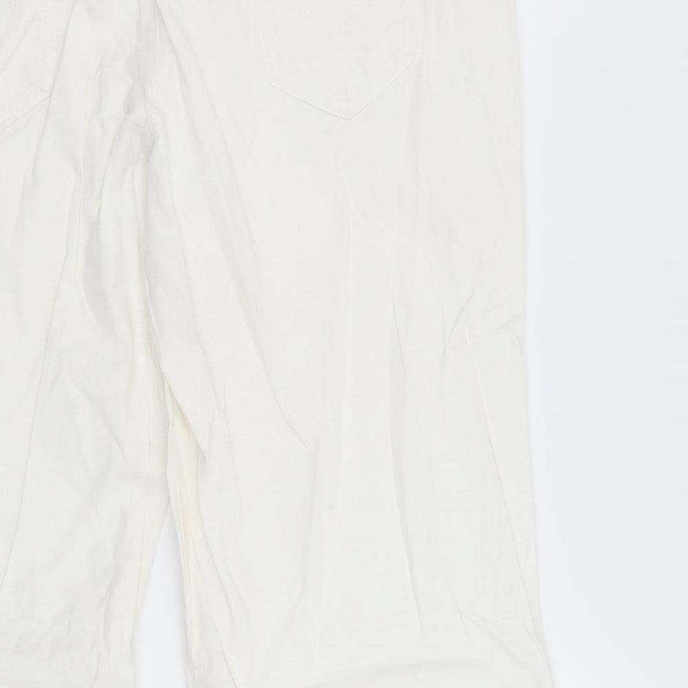 George Womens White   Trousers  Size 14 L28 in