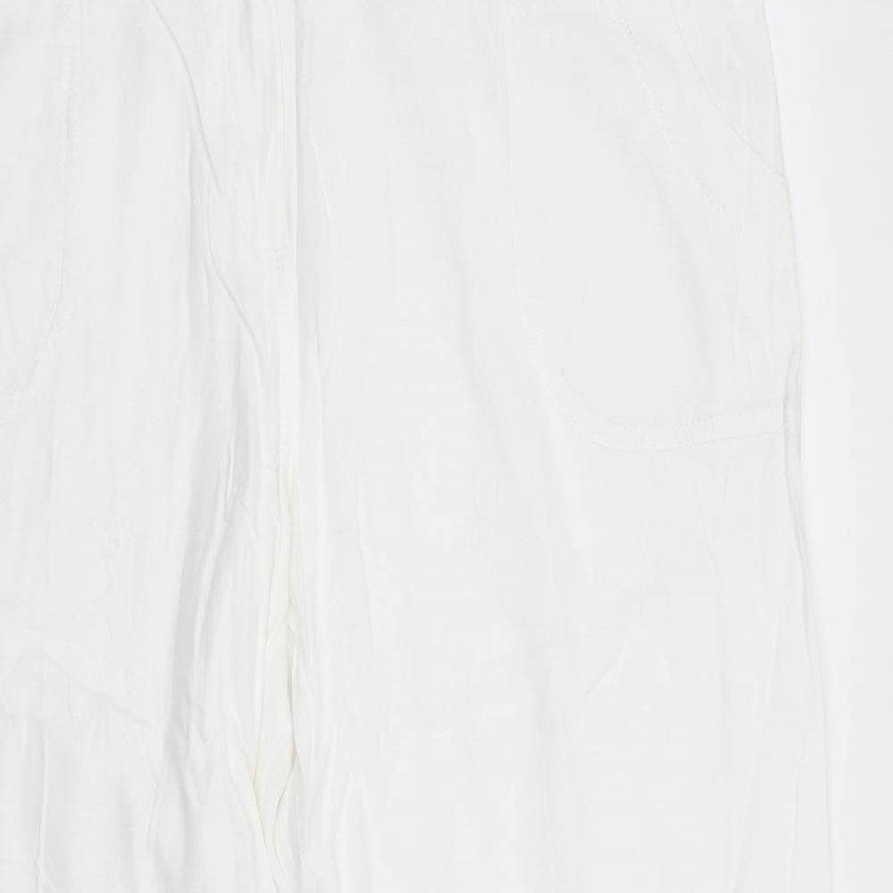 Marks and Spencer Womens White   Trousers  Size 18 L29 in