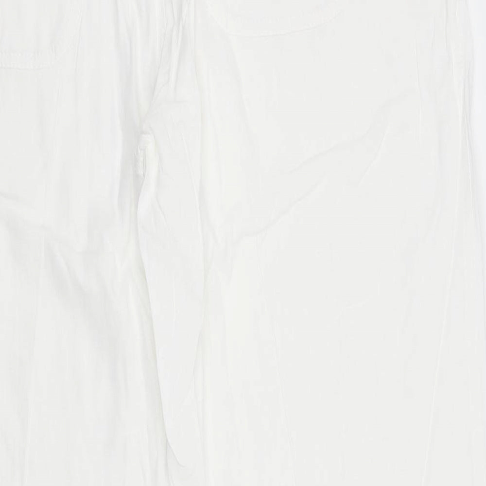 Marks and Spencer Womens White   Trousers  Size 18 L29 in
