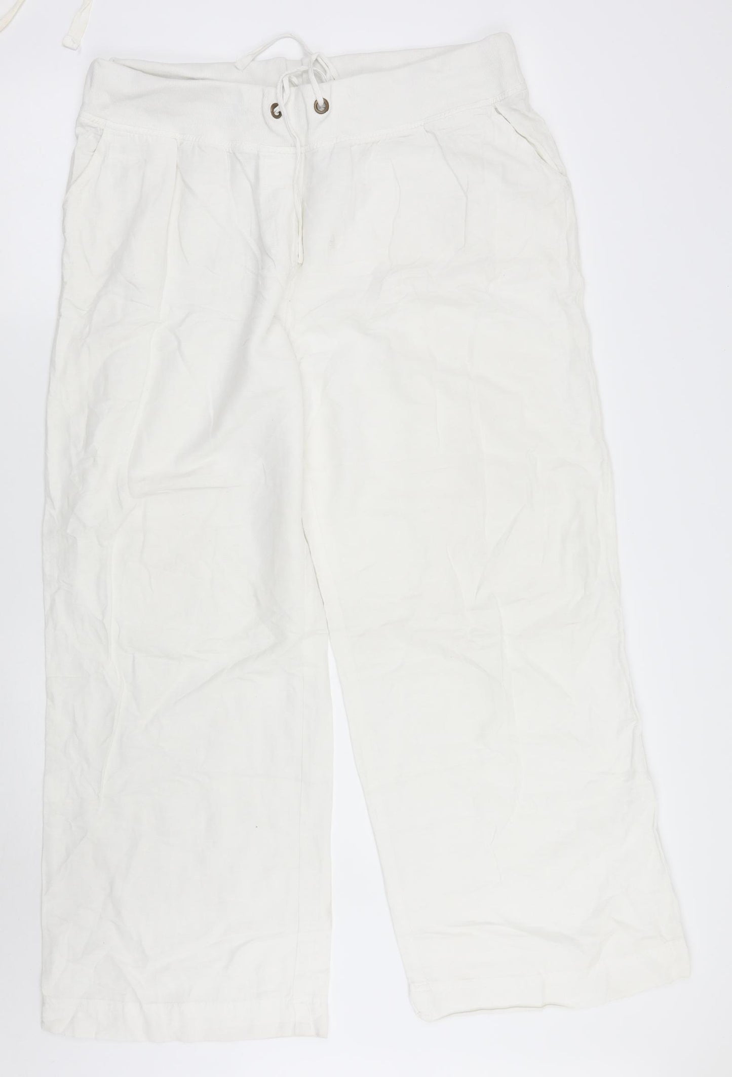 Casule Womens White   Trousers  Size 18 L28 in