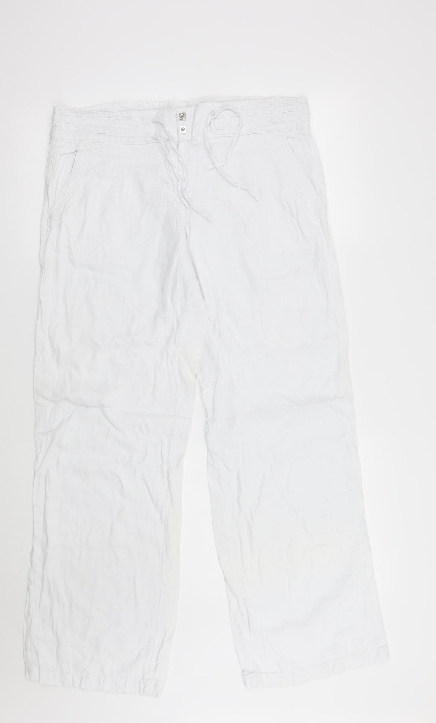 NEXT Womens White   Trousers  Size 14 L30 in