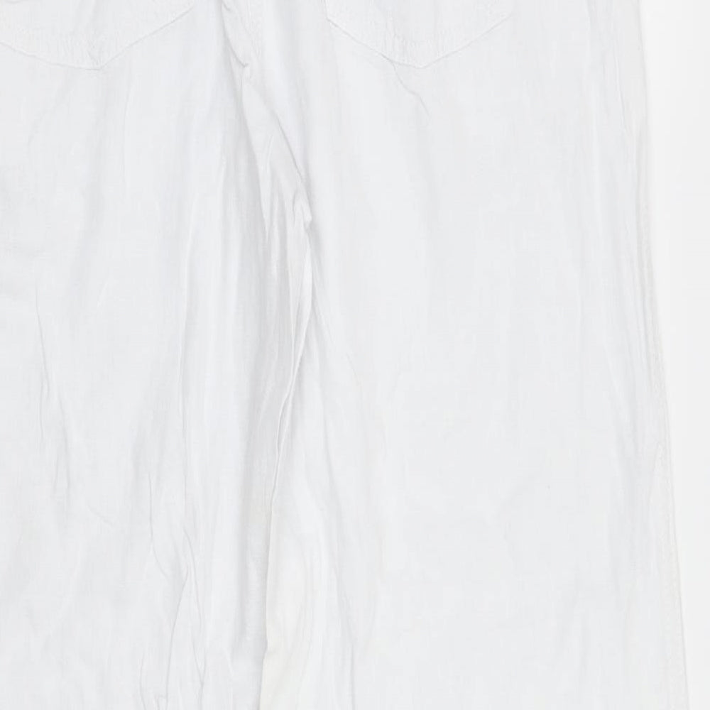 NEXT Womens White   Trousers  Size 14 L30 in