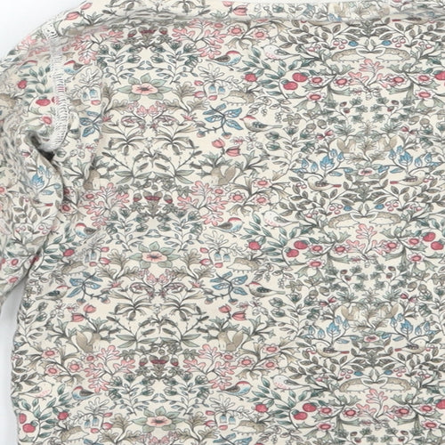 NEXT Girls Beige Floral  Basic T-Shirt Size 2-3 Years