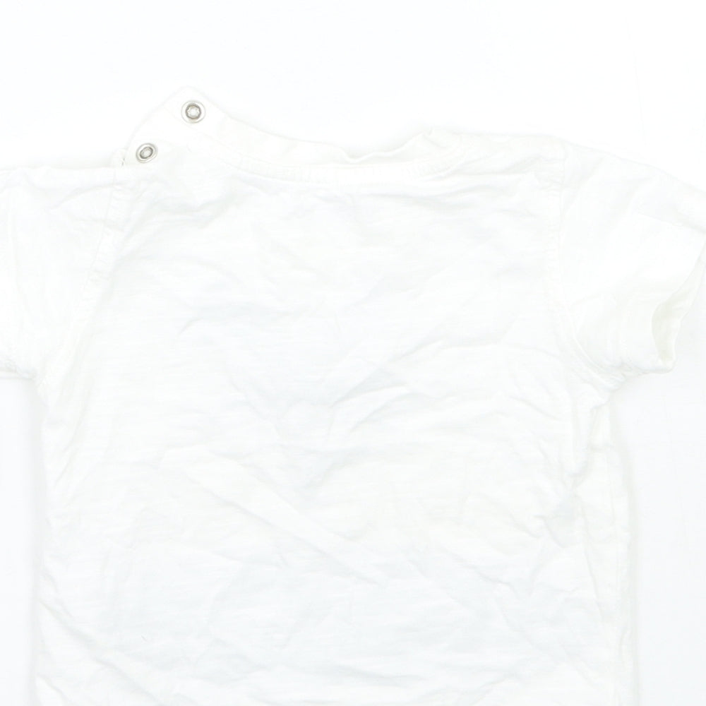 Marks and Spencer Boys White   Basic T-Shirt Size 0-3 Months